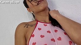 imagine this young girl full of desire in your oil-covered bed