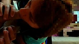 Wow, this milf at the party gets super excited sucking on that monster cock blowjob 😍