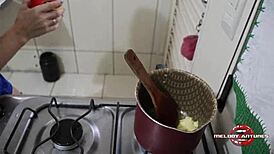 Agarabas fucks herself with dildo