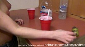 friends hot wife strips naked partying