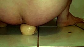 that huge dildo is fucking my ass so good, gaping wide