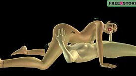 Animated 3D Porn Cartoon - Indian Bhabhi and Japanese Man Enjoy Oral 69 and Standing Blowjob Fun