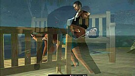 sneaking into the beach house for a quick sex session during the party