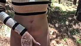 Stranger Fucks Me in the Forest and Cums Inside My Tight Body