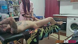 Relaxing massage session with a happy ending