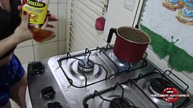 Agarabas fucks herself with dildo