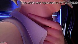 teenage brunette olivia lua bent over for intense doggystyle and cumshot