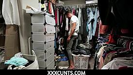 Fucking tiny teen whore Zerella Skies in panda costume.