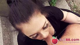 Amateur teen gets cum on face in facial videos