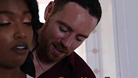 Busty Black Teen Facial with Big Cock