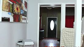 ethnic teen gets dominated with throat action and hardcore fucking by monster cock.