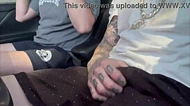 skinny guy deepthroats big cock in chained bondage trailer