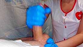 Nurse delivers urgent relief to my throbbing cock with expert hands