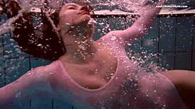 Liza Bubarek swims as hot underwater mermaid