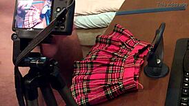 my first fetish video with cumshot and skirt