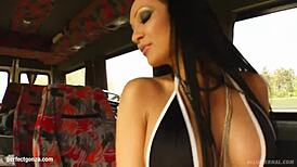 Regina Moon in a wild gonzo creampie scene with all internal shots