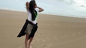 I unwind with sexy shemale masturbation, stroking my big cock slowly.