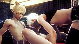 Yaoi Femboy Alan Gets Handjob And Blowjob In Anime Game