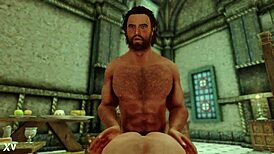 are three men fucking their asses indoors?