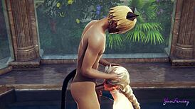 Disney Frozen Yaoi - Elsa Femboy Swallows Cock