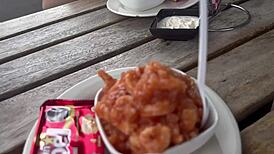 Upss Shrimp Fell In Vagina Latina Couple Horny Kissing Oral Fucking