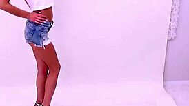 damn, this rare beauty’s tight pussy got fucked hard in studio