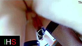 i, the girl next door, get penetrated in my ass and pussy simultaneously, feeling the double penetration intensely.