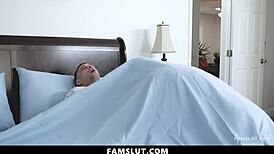 I watched my brace faced stepsis sucking her stepbrothers cock carefully in famslut, it was so hot.