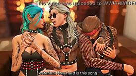 Rockstar Astarion and Halsin Double Penetrate Horny Tav in 3D Animation