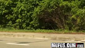 Veronika Works Out in Public, Giving Blowjob to Stranger