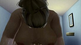 Hermanastra gorda tetona chupa polla de hermanastro con locura