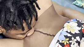 Over 40-Year-Old Step Mom Karina Fox Seduces Black Boy Hard