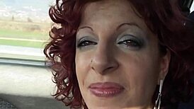 Before Being Fucked by Horny Old Man She Masturbates in Car Alone