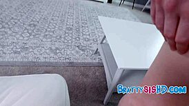 Redhead stepsister mimics and gets fucked by big cock