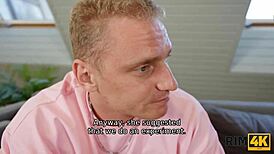 Rim4k Russian MMF Threesome with Ass Licking Fetish Action