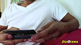 Jizz O Rama - Big Boobs Ebony MILF Bangs Cute Male Babysitter