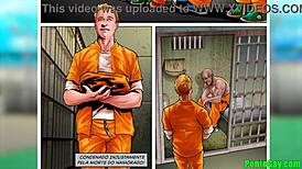 Prison First Day Intense Cellmate Masturbation Session