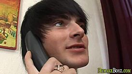 twink feels intense pleasure from fingering and facial cumshot