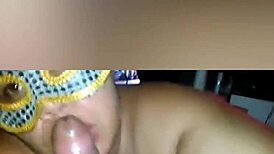 Sucking dick, taking cum in mouth, assfucking with big tits on Halloween 🎃