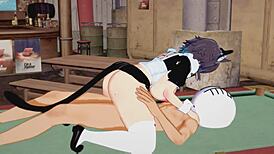 Koikatsu - Cat Girl Sex Scene Hentai Animation