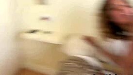 Colombian babe rides Nacho's thick cock with wet pussy