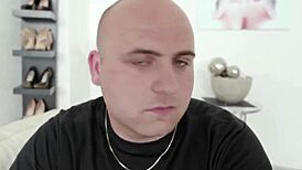 Happy married couple explores first time swinging with cougar MILF in threesome, cuckold wife gets fucked hard