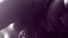 straight guy gets pov blowjob and deepthroat from ebony with big black cock