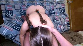 fucked an 18 year old redhead and came on her natural tits.