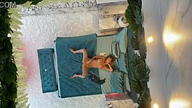 monika fox poses naked on the bed with big tits