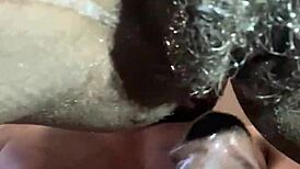 Ebony couple gets wild with homemade breeding action, so hot!