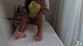 Caught Married Latina Getting Intense Tantric Massage Cock.