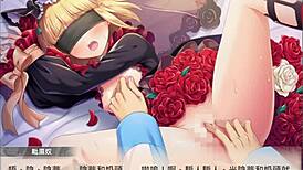 Anime Girl Fingers Small Tits to Orgasm