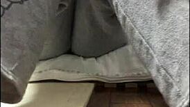 She's masturbating solo, watching herself get excited for the first time!