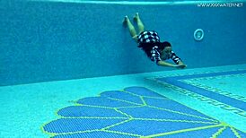 Hot Big Ass Euro Milf Sazan Dives Into Underwater Erotics With Brunette Friend.